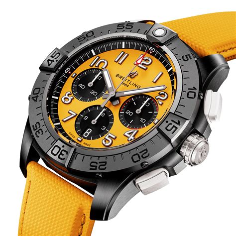 breitling yellow sports watch|breitling avenger yellow.